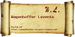 Wagenhoffer Levente névjegykártya
