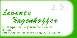 levente wagenhoffer business card
